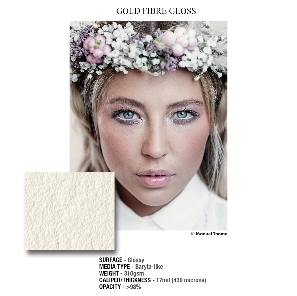 Struktura i charakter powierzchni papieru Ilford Galerie Gold Fibre Gloss